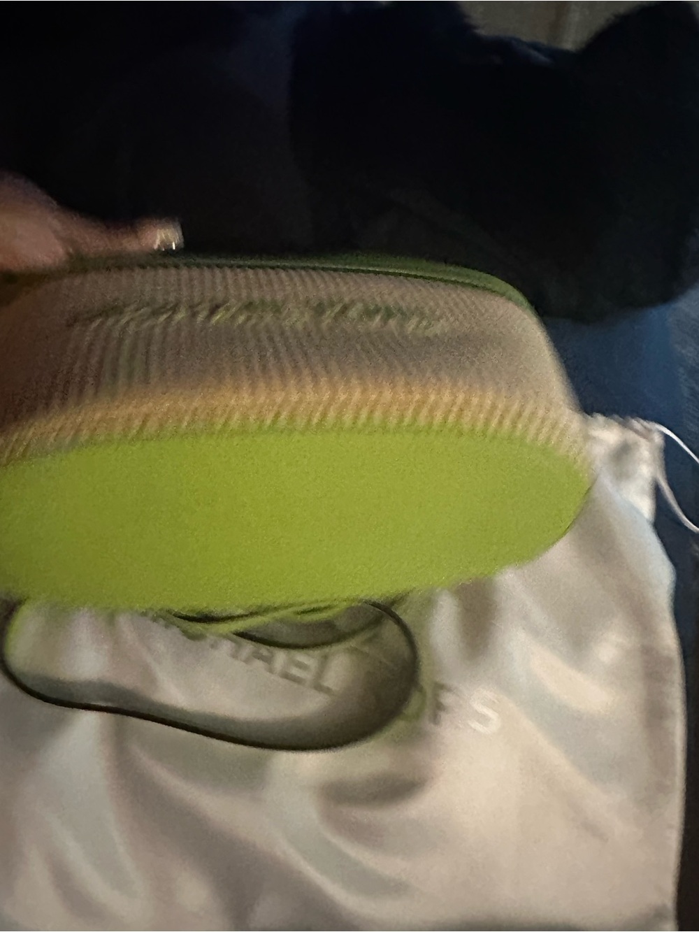 Michael Kors Natural Straw Tote with Lime Green Trim - Picture 6 of 6